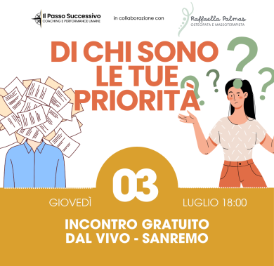 evento sanremo - priorità